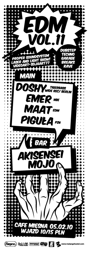 EDM Party vol. 11, 5.02 w Cafe Mięsna, Poznań